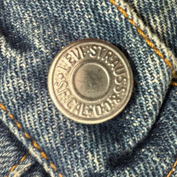 Vintage Levi’s 501 Bell Bottom Jeans 32x34 Peace Love Freedom Tie Dye - Picture 11 of 12